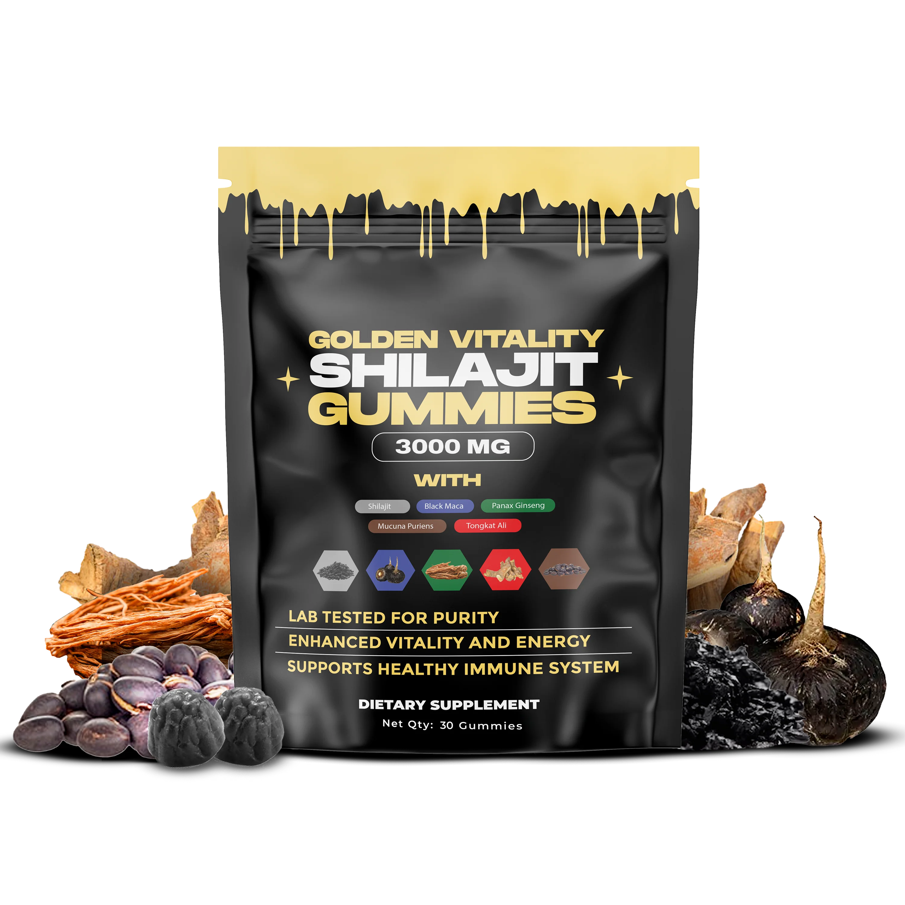 Lazzda Shilajit Gummies（💪Mixed Packaging Of Old And New💪）